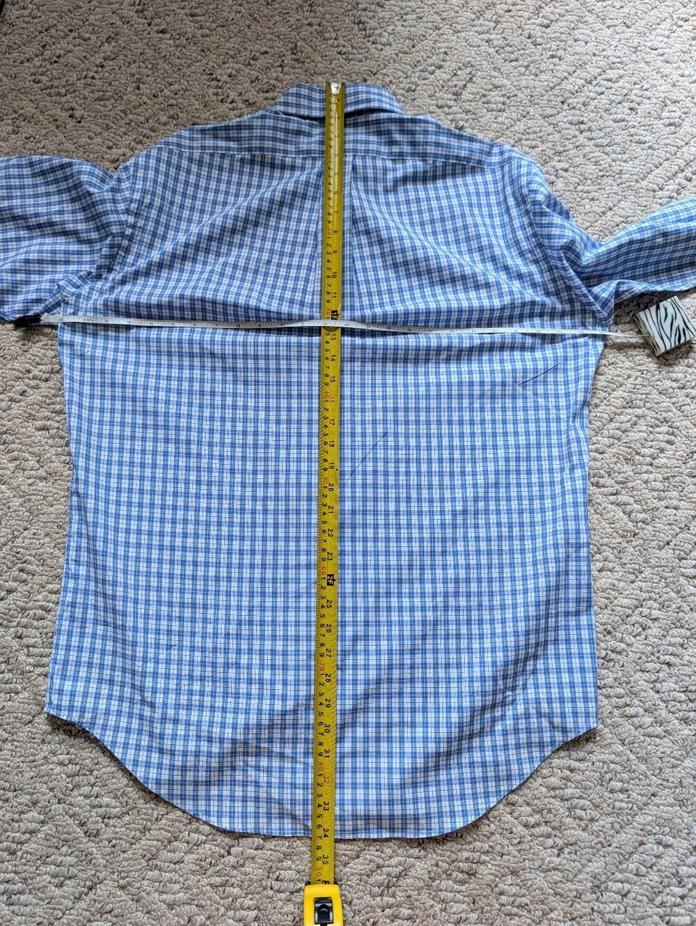 Vintage 90s Ralph Lauren Polo Yarmouth Cotton Plaid Button Down Blue White Vtg